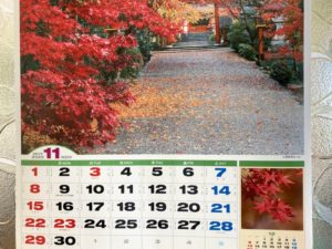 11月のカレンダーの写真